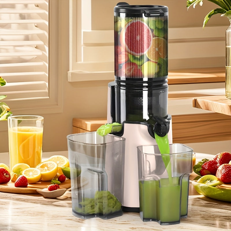 Cold Press Juicer Masticating Juicer With Wide Feed Chute 350w Slow Juicer Ideal For Whole Fruits And Vegetables High Juice