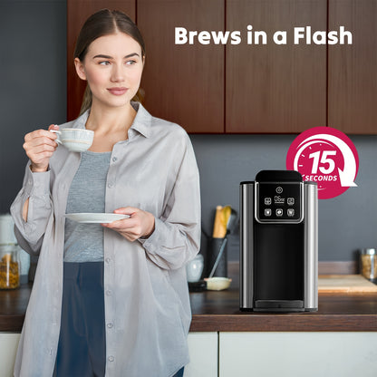 Hot & Iced Coffee Maker with Bold Setting, Single Serve Coffee Maker for K Cup And Grounds, 6-14oz Brew Sizes, 50oz Removable Water Tank