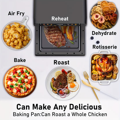 12QT Air Fryer Convection Oven with 12-in-1 Multi Function, Visible Window, Touchscreen, Healthy Choice, Oil-Free, Non-Stick Basket, Easy to Clean